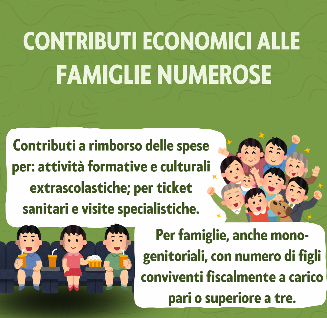 Contributi economici per le famiglie numerose