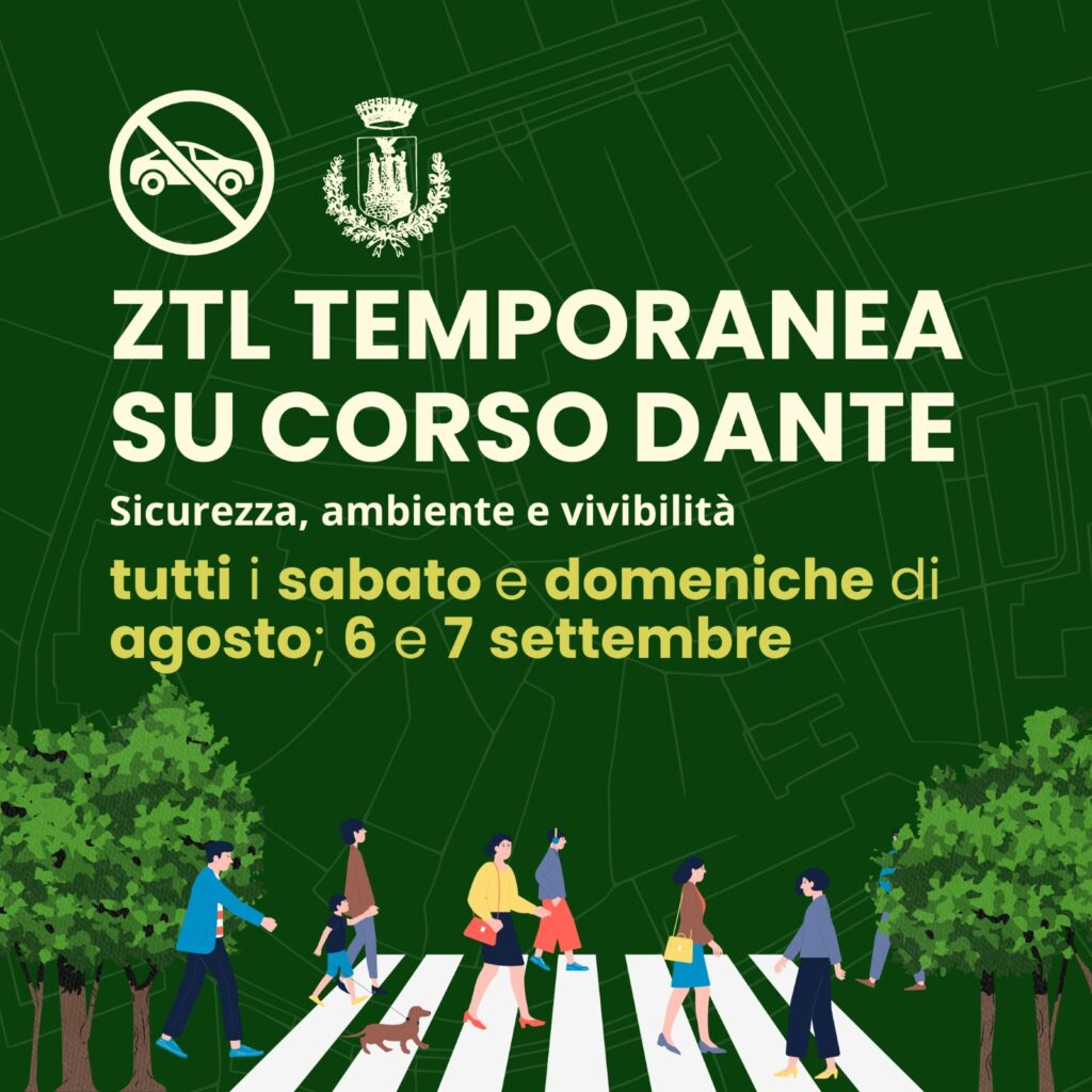 Sabati e Domeniche liberi dalle macchine su corso Dante. Insieme a piedi o in bici si sta meglio