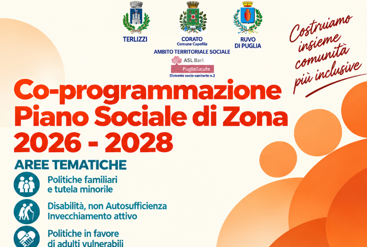 Ambito Territoriale parte la co-programmazione del Piano Sociale di Zona 2026-2028