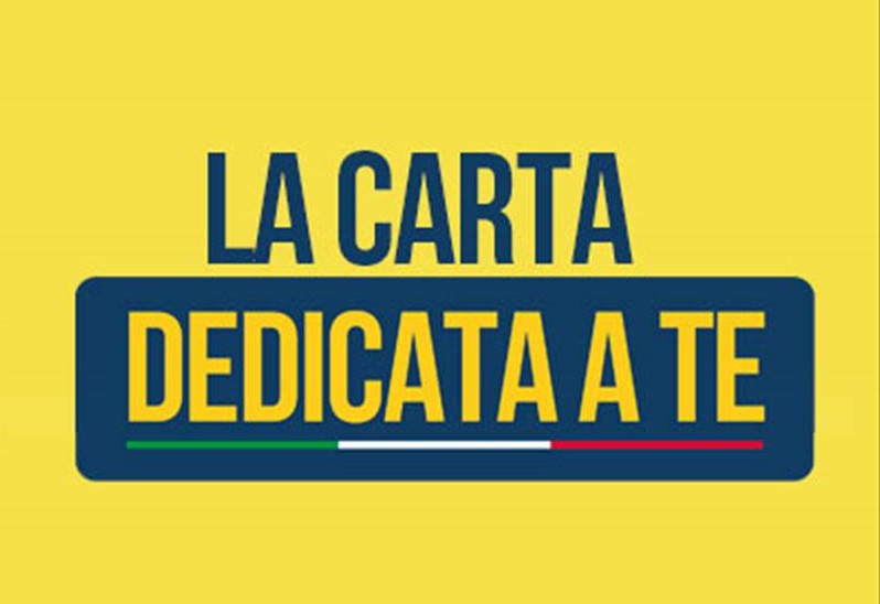 Carta “Dedicata a te” informazioni e indicazioni per le famiglie beneficiarie